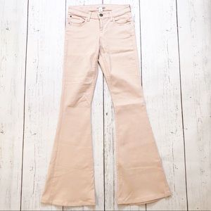 Alice + Olivia light pink flare denim jeans 25